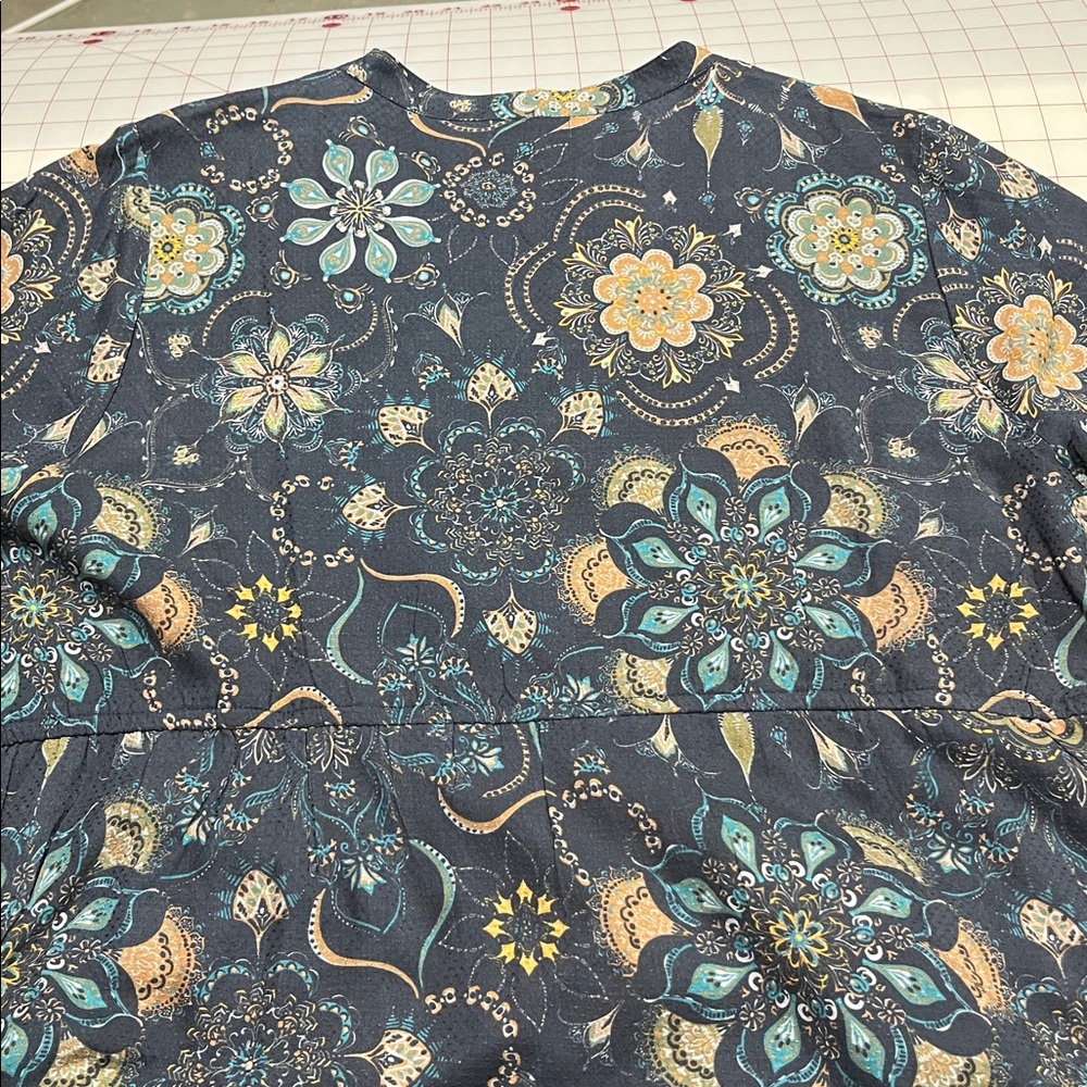 NOVICA "Celestial Day" Boho Granola Hippie Embroidered Empire Floral LS Midi XXL - Picture 10 of 16